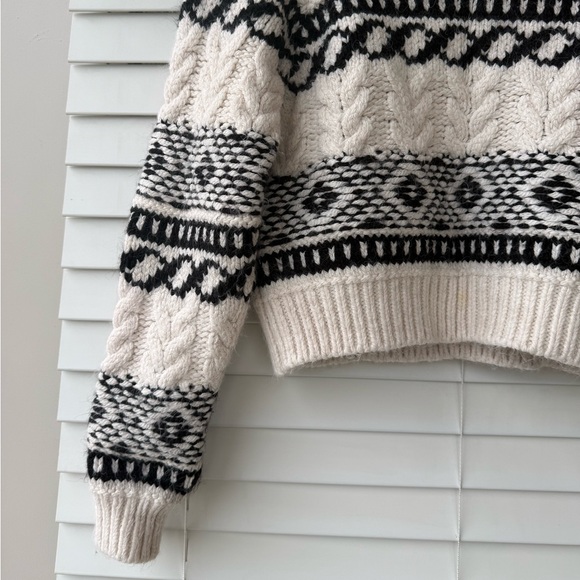 ZARA WOMAN JACQUARD KNIT SWEATER Fair Isle Nordic Apres-ski Chic Graphic S Small - Picture 6 of 11